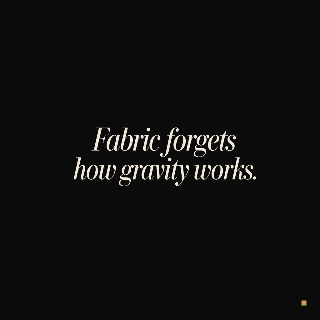 Fabric forgets how gravity works