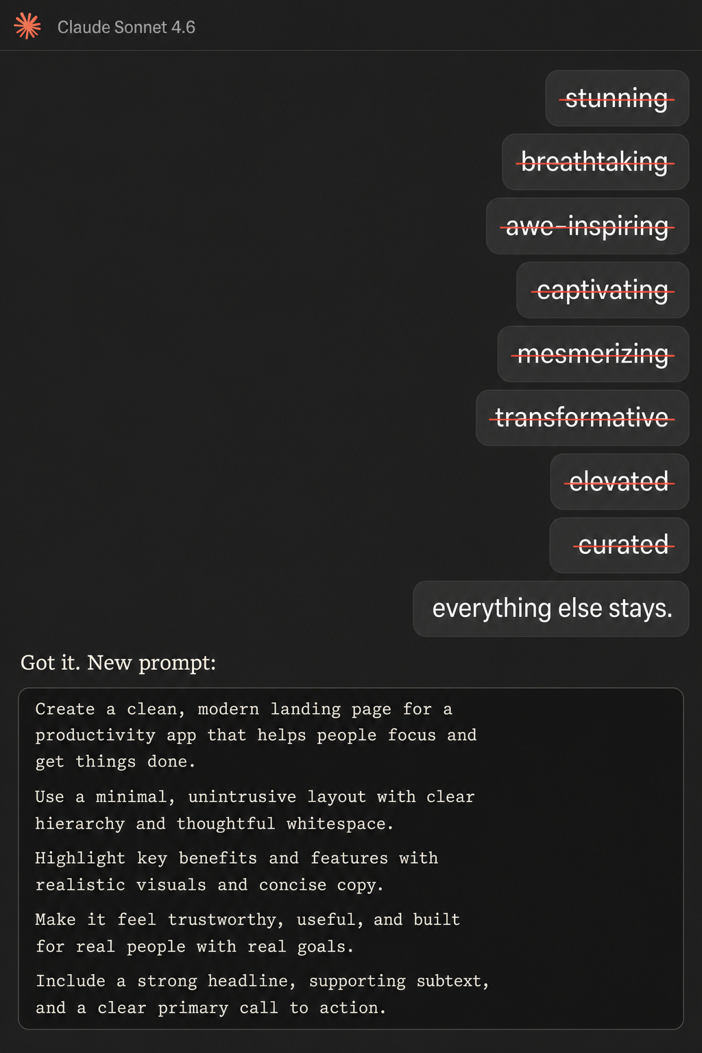 Five words that out AI-written copy